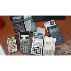 Calculator Bundle Lot – Radio Shack, Casio, TI‑30XA, Sharp, APF – Mixed Set